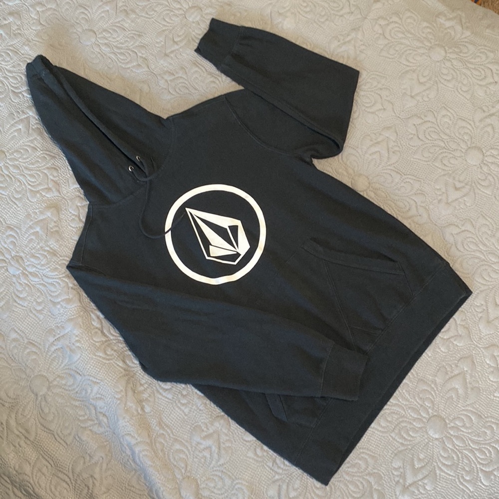 Volcom unisex black and white hoodie. Size: Small